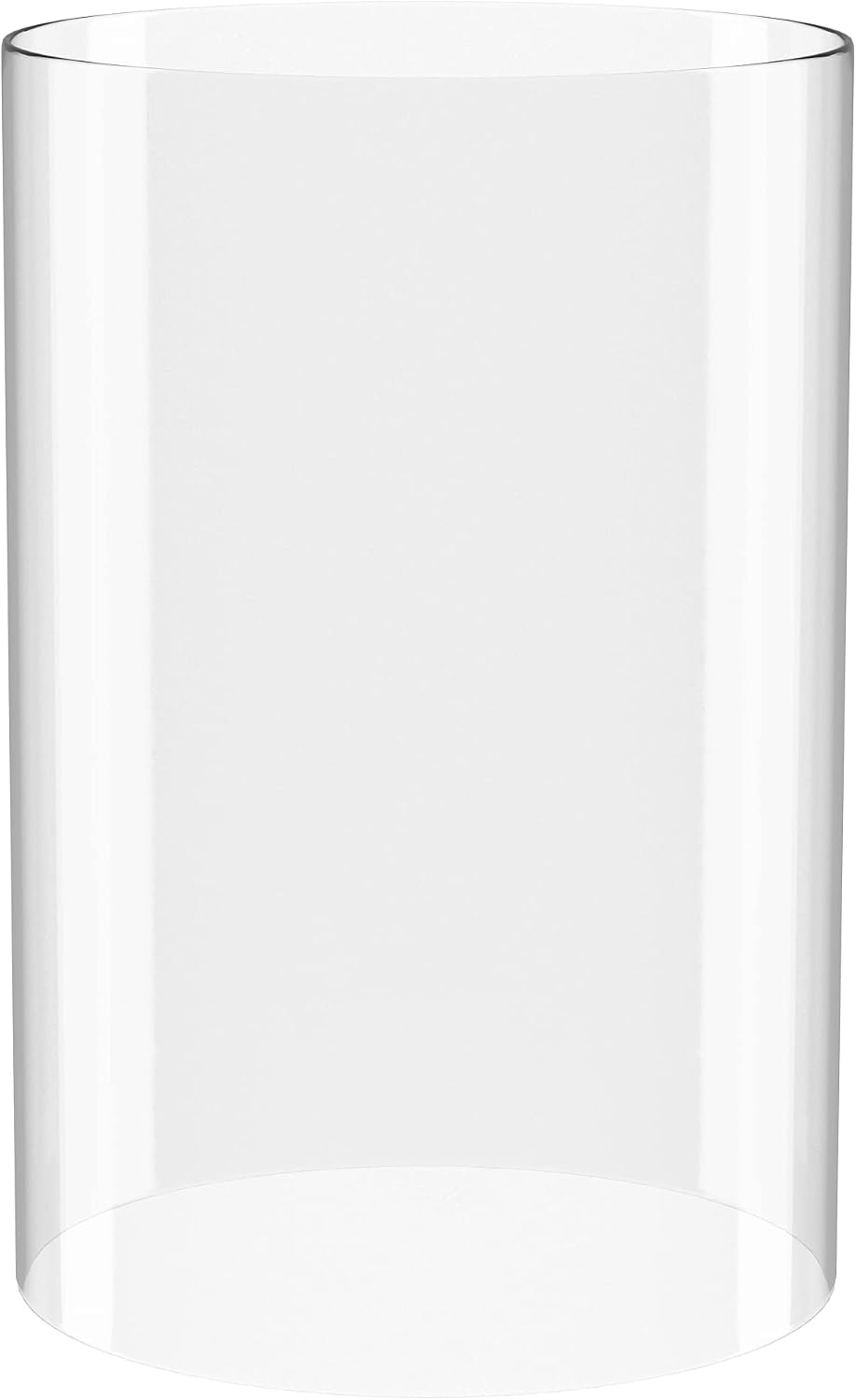 Hurricane Candle Holder - Open Ended, Bottomless Cylindrical Glass Lamp Shade, 3.5" x 6"