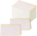 Toncoo 100Pcs Premium Place Cards, Small Table Cards with Gold Foil Border, Escort Cards, Name Cards, Wedding Place Cards for Wedding, Table, Dinner Parties, Seating Cards, 2" x 3.5"