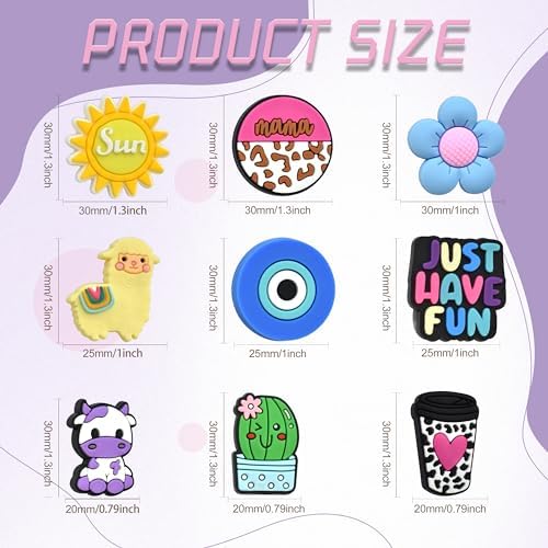silicone focal beads bulk, different random mix collections showing dimensions
