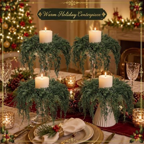 small christmas cedar wreaths 12 inch mini drop on a desk or shelf