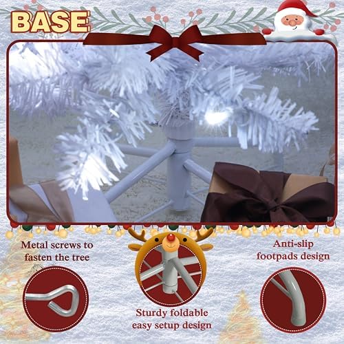 mupater 6ft pencil christmas tree, pre-lit artificial christmas, package contents