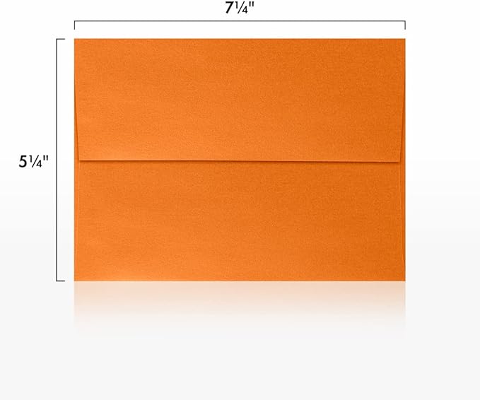 LUXPaper A7 Invitation Envelopes | Peel & Press | 5 1/4" x 7 1/4" | Flame Metallic | 80lb. Text | 50 Qty