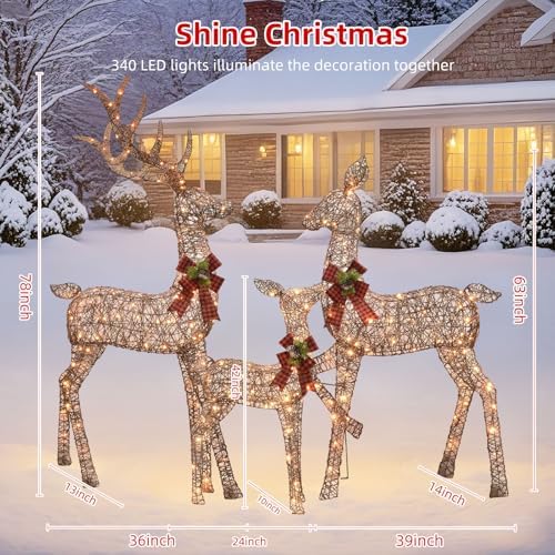 hoyechi 6.5 ft oversized christmas decorations outdoor lighted, side view