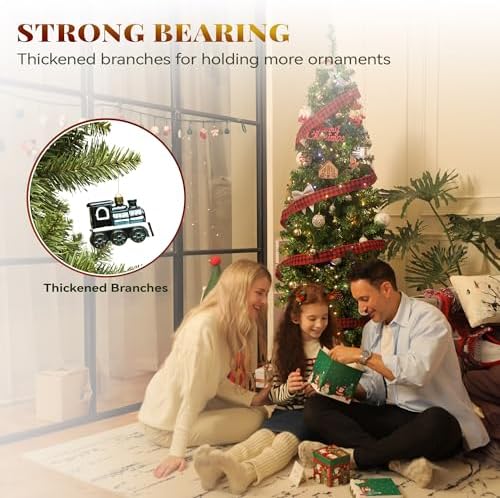yitahome 6ft prelit green fraser fir pencil christmas on a desk or shelf