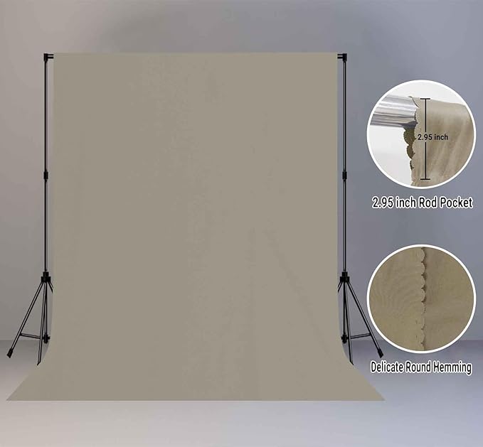 Portrait Backdrop Cloth 8x10FT Gray Screen Backdrop Photo Background, Professional Photography Video Studio Props