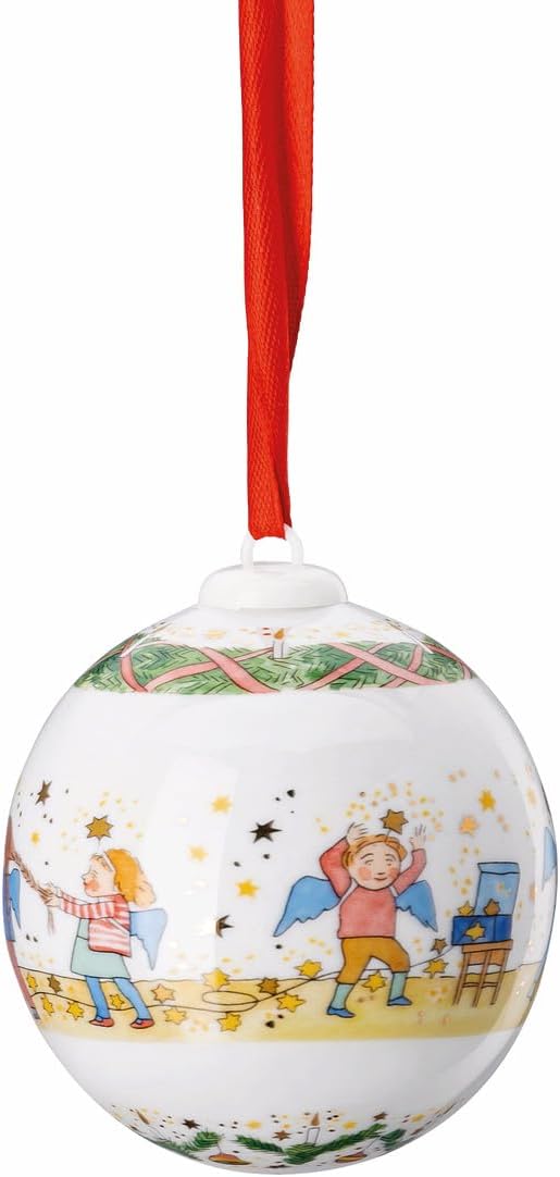 Hutschenreuther Porcelain Ball 2024 Christmas Lights 6 cm Christmas Bauble Porcelain Multi-Coloured