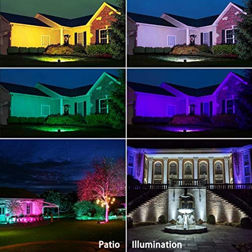 Led Flood Light Outdoor 30W, 300W Equivalent, Color Changing RGB Lights