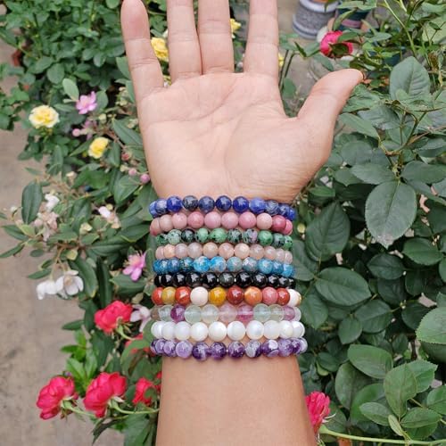 8mm stone beads kit for jewelry making 230pcs, side view