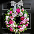spring wreath for front door- 24 inch summer, main product view