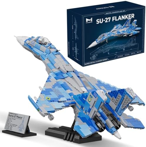 misini m8025 1:35 su-27 flanker fighter jet building, main product view