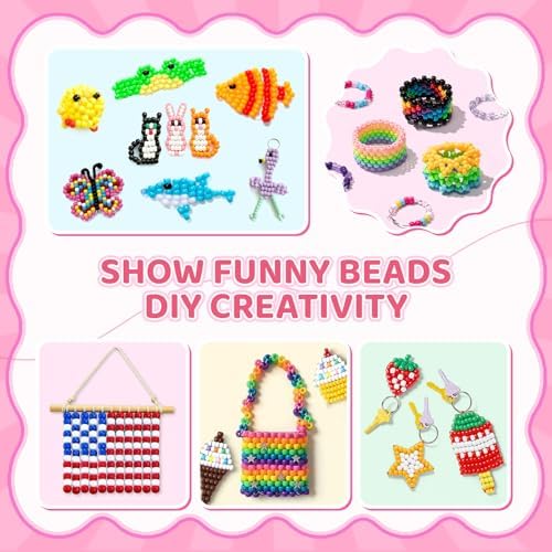 umikk 10000pcs pony beads, 30 colors plastic kandi, view 9