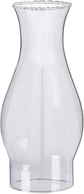 Oil Lamp Chimney 3 Inch Base by 8 1/2 Inch Height Kerosene Lamp Shade Tall Hurricane Lamp Glass Replacement Crimped Top Chimney for Oil and Kerosene Style Lamps