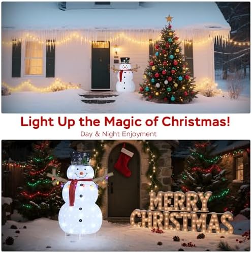 5ft lighted 3d snowman outdoor christmas decor, package contents