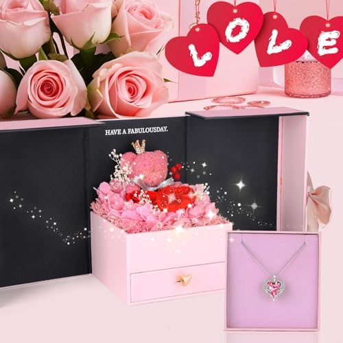 suturun preserved roses forever flowers gifts for women,eternal, side view