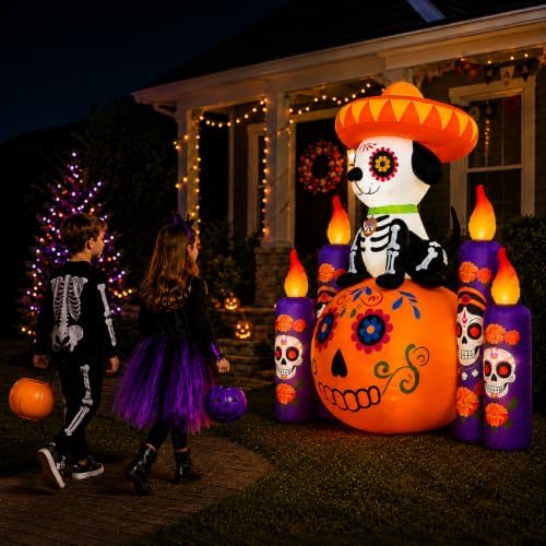 6 ft halloween decorations outdoor inflatable dog with, view 9