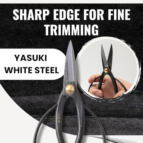 SenkichiKin Bonsai Scissors 7in (180mm) – Made in Japan Pruning Shears, Sharp...