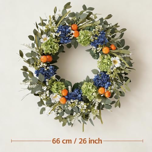 idyllic 26 inch spring summer wreath for front shown in use