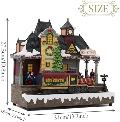 valery madelyn christmas railway station, close-up detail