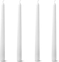 4 Pack White Taper Candles丨Taper Candles 10 Inch Dripless丨Unscented & Smokeless Candlesticks Bulk丨7-8 Hours Long Burning Tall Candles丨Ideal for Christmas Weddings Parties Dinner