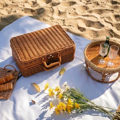 wicker picnic basket with lid picnic basket boxes, package contents