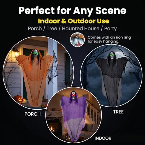 3 packs halloween decorations outdoor - bclgshine lighted showing dimensions