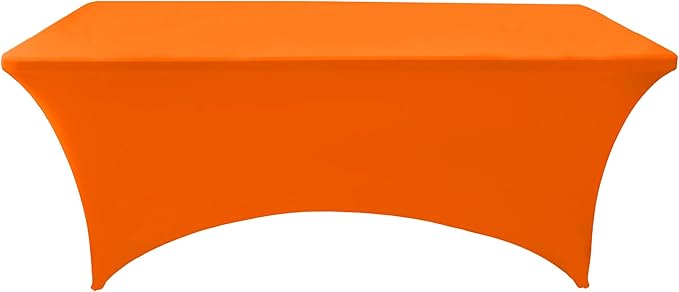 2-Pack 4ft Spandex Table Covers for Rectangular Folding Tables - Wrinkle Resistant Stretch Tight Table Cloths - Ultimate Fitted Table Protector for Parties, Banquet, and Wedding