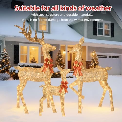 hoyechi 6.5 ft oversized christmas decorations outdoor lighted, front angle view