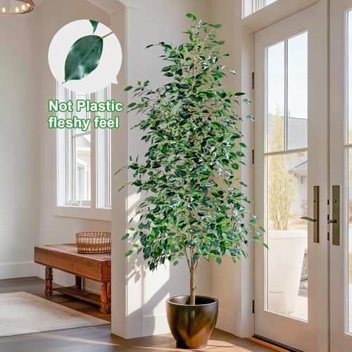 bailikang 6ft artificial ficus trees indoor faux trees shown in use