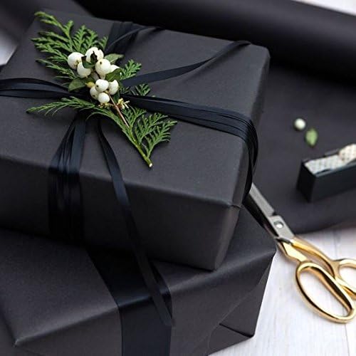 ruspepa black kraft paper roll - 24 inches showing dimensions
