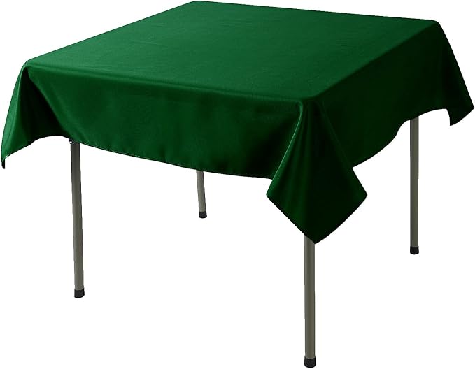 Cupuamon Square Tablecloth 52x52 inch Washable Polyester Fabric Table Cloth for Wedding Party Dining Banquet Decoration（52x52,Hunter）