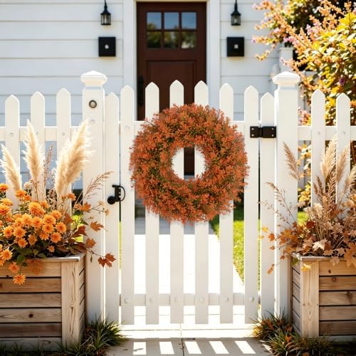 u'artlines 17" fall front door boxwood wreaths, artificial, package contents