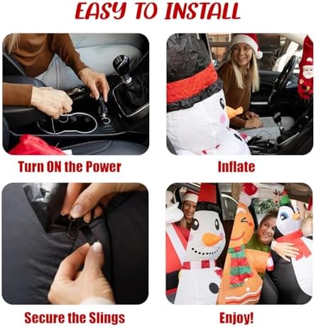 christmas inflatable car decoration car buddy with 12v, package contents