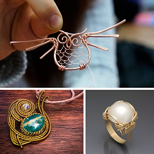 The Beadsmith Wire Elements Craft Wire – Tarnish Resistant, Soft Temper, Round, Rose Gold Color – 1.6mm, 14 Gauge, 10 Foot Spool – Jewelry Making, Wire Wrapping, Floral, & Other DIY Crafts