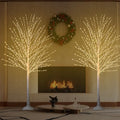 6ft lighted birch tree with 880 led warm, main product view