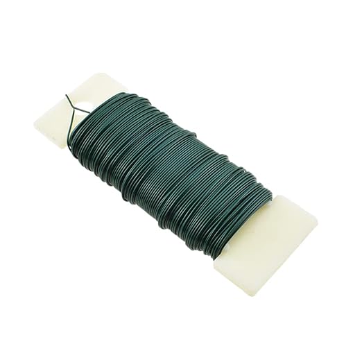 HAHIYO 22Gauge Green Flexible Metal Floral Wire - 1 Roll, 38 Yards (115 Feet) for Crafts, Christmas Wreaths, Tree & Flower Arrangement, Wedding DIY