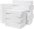 Mefleet 12 Pack Gift Boxes with Lids Assorted Sizes - 6 Large 17" (4" Deep) & 6 Medium 14" (2" Deep) White Shirt Clothes Robe Sweater Box for Wrapping Christmas Presents, Holidays Gift
