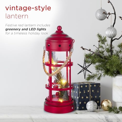 alpine corporation 13" tall metal and glass christmas showing dimensions