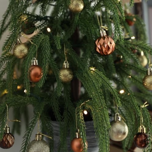 hiptree 2ft pre-lit real touch norfolk mini christmas on a desk or shelf