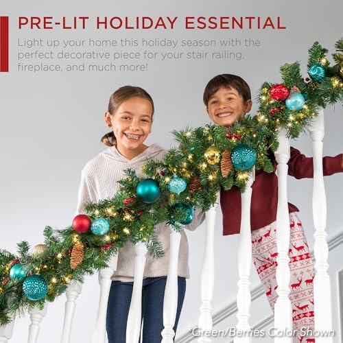 best choice products 9ft pre-lit battery powered christmas, package contents
