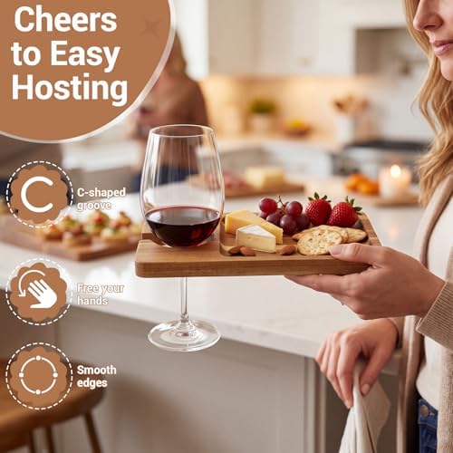 silifine 6 pcs wine appetizer plates with wine shown in use