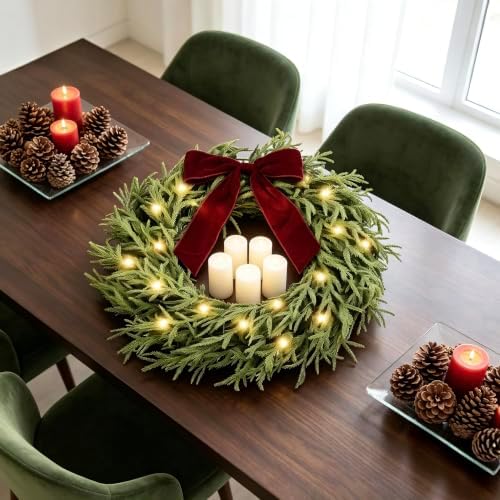 hiptree 30 inch lighted real touch norfolk christmas, package contents