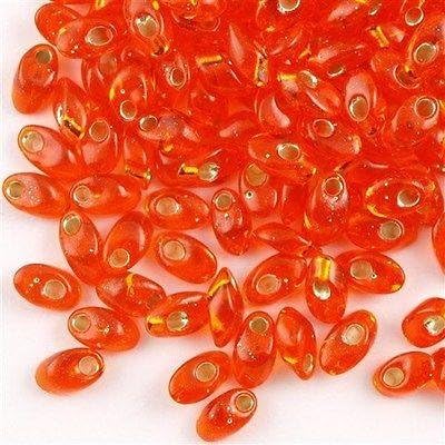 110g Grams Long Magatama Bead Mix, Miyuki Orange, Salmon, Gold, Rose, Peach, ...
