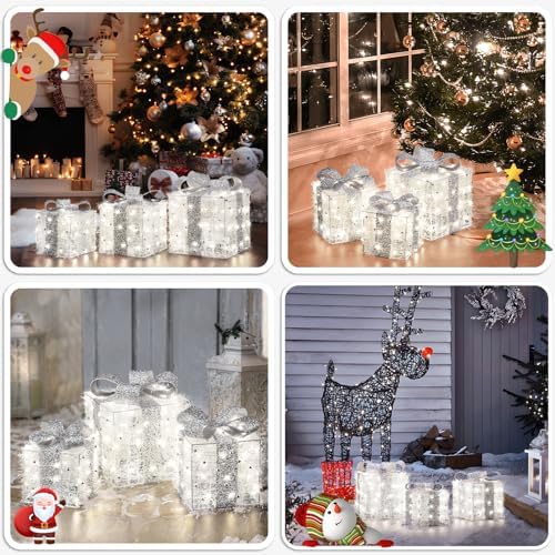 christmas lighted gift boxes 140 leds christmas decoration, package contents
