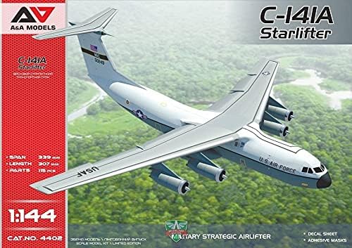 a&a models 4402-1/144 - c-141a starlifter. plastic model shown in use