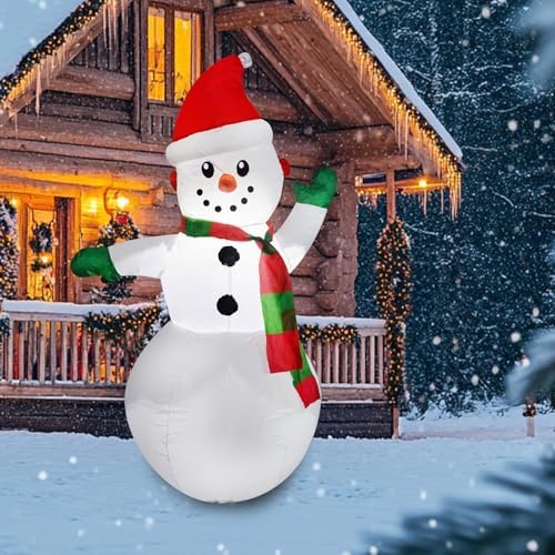4ft inflatable snowman christmas decoration outdoor with led, package contents