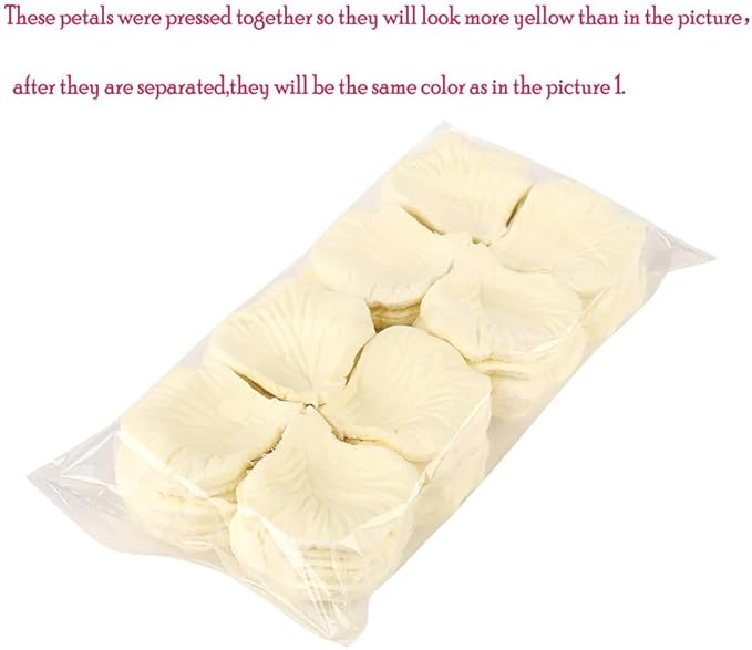 CODE FLORIST 2200 PCS Silk Flower Rose Petals for Wedding Decorations (Ivory)