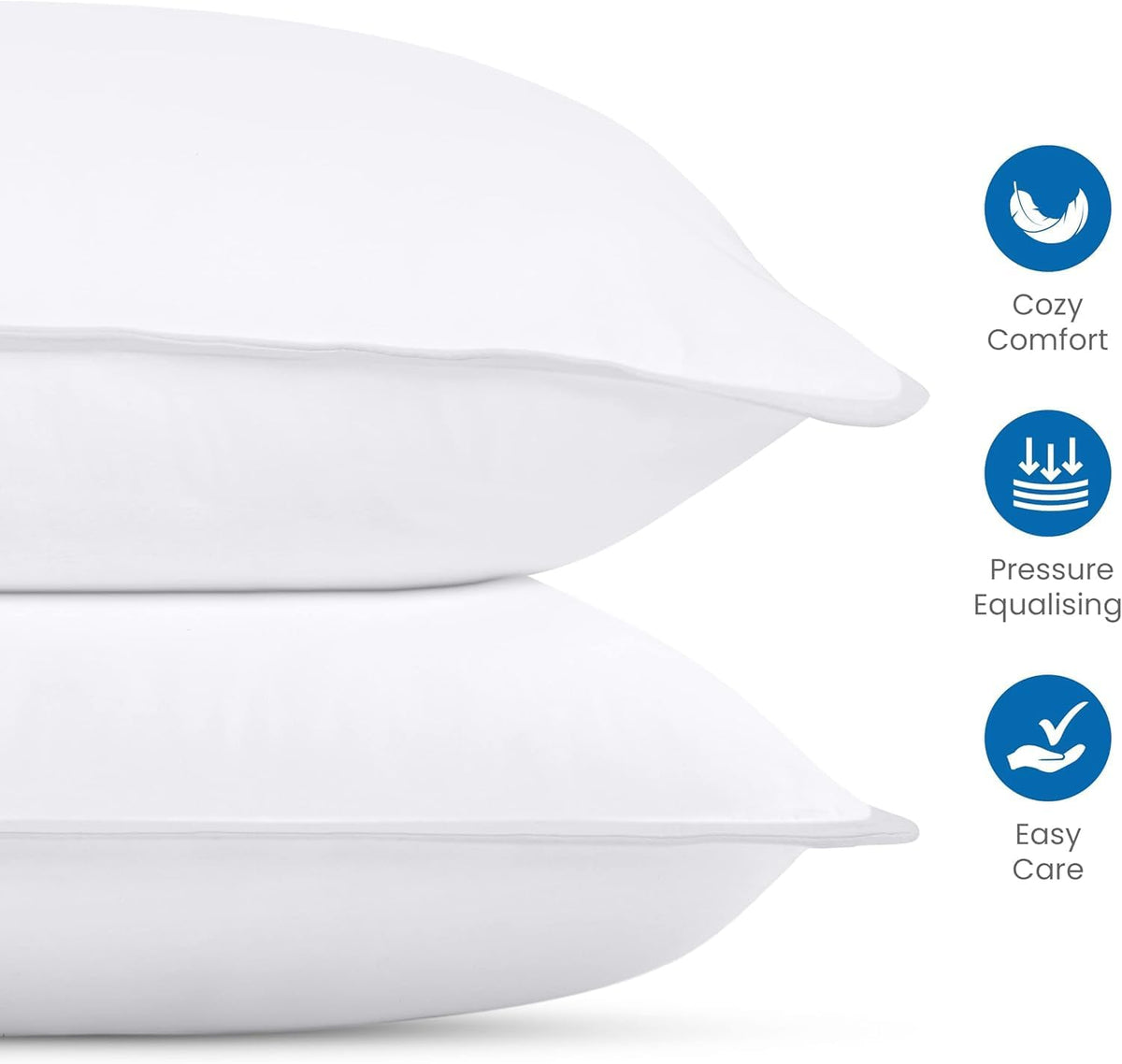 Utopia Bedding Bed Pillows for Sleeping (White), Queen Size Set of 4, Hotel P...
