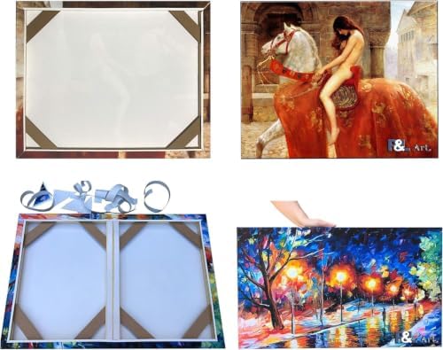 diy solid wood canvas frame kit with stretch, package contents
