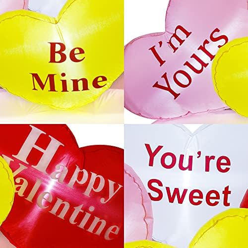 yofit 6 ft long valentine's day inflatable hearts on a desk or shelf