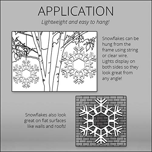 kringle traditions 20" cool white twinkle led snowflake, package contents